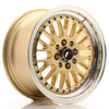 JR Wheels JR10 Gold con Aro Pulido